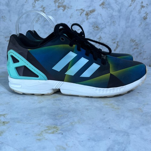 Adidas ZX Flux Men's Size 10.5 Running Shoes Blue Athletic Low Trainer Sneakers