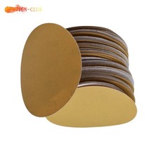100 Pcs 5" 320 Grit NO-Hole Disc Hook Loop Pads Sanding Discs Flocking 0.14 per gallon