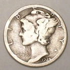 1924 S Mercury Winged Head Dime 10 Cents Silver Coin