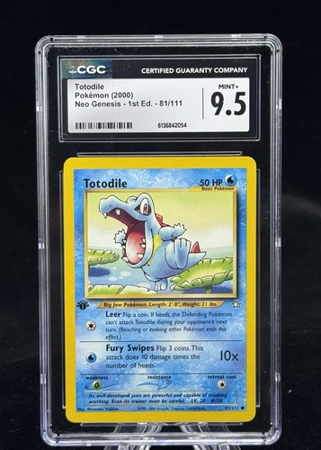 Totodile (1st Edition) graded CGC 9.5 for sale on eBay