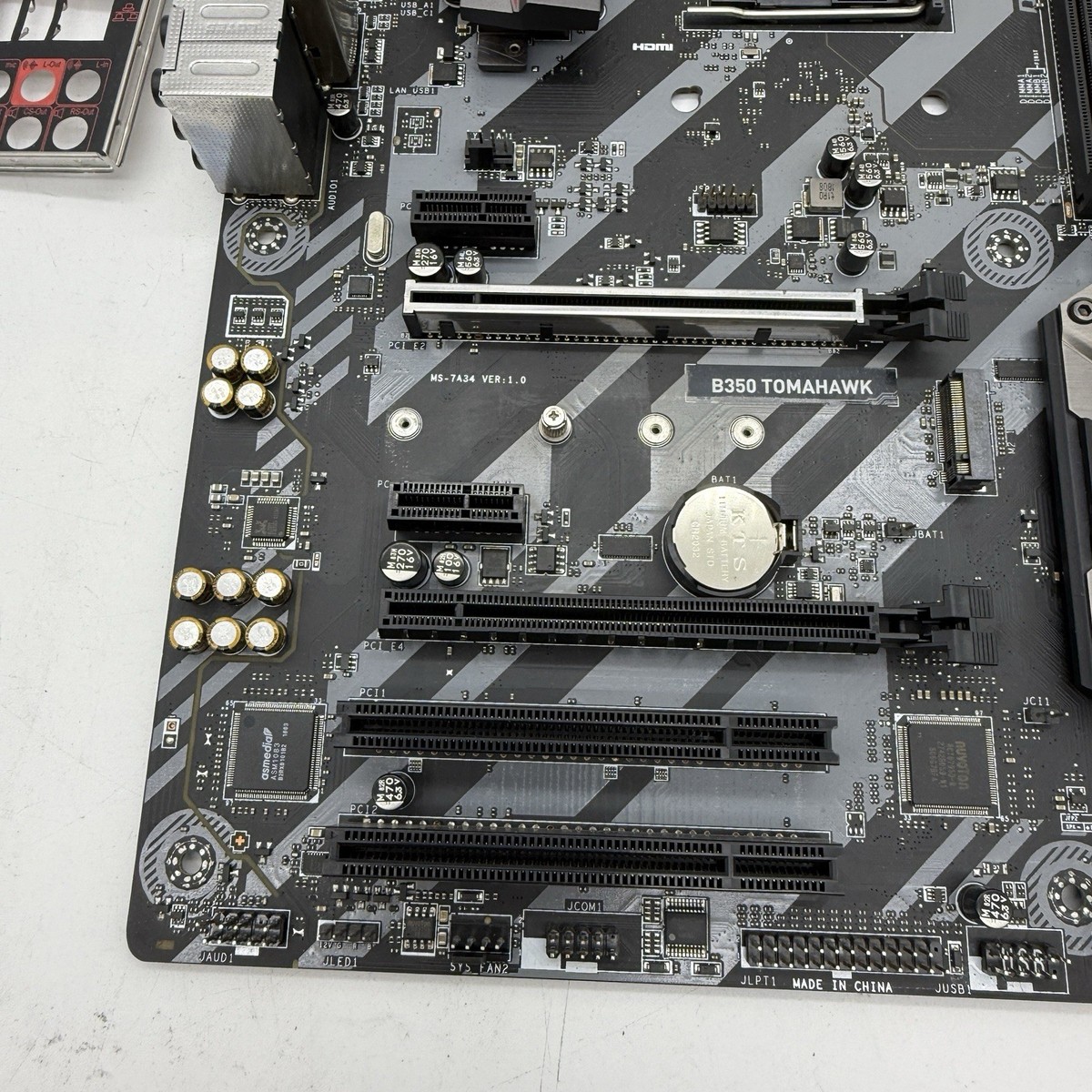 MSI B350 TOMAHAWK AM4 ATX Motherboard - Ryzen Ready - Untested