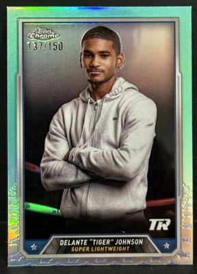 2024 Topps Chrome Boxing Delante Tiger Johnson Aqua Refractor /150