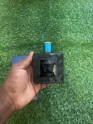sace Eros  de Parfum Spray 3.4 fl oz Black Bottle Blue Cap Box