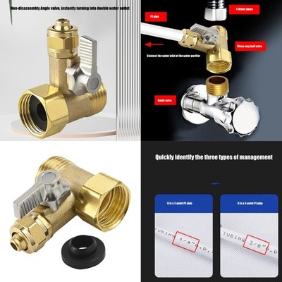 3 Way Brass Ball Valves Integrated Design Ball Valves for Homes Plumbing