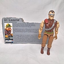 RARE 1988 GI Joe Sgt Slaughter V3 File Card Action Figure Warthog Driver Vintage