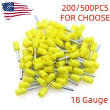 200/500pcs 18 Gauge Wire Ferrule Amplifier Speaker 18 AWG Tin Copper Amp Ferrule