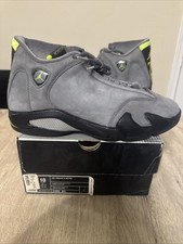Nike Air Jordan 14 Retro Grafito/Chartreuse-Negro Talla 10 311832-031 DS NUEVO