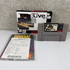 NBA Live 96 (SNES Super Nintendo) Box Inserts Game No Manual Tested