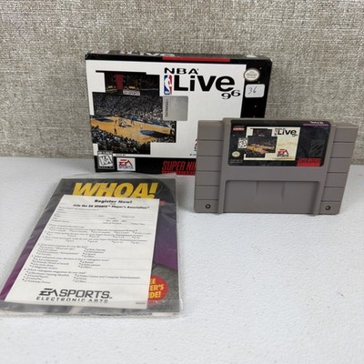 NBA Live 96 (SNES Super Nintendo) Box Inserts Game No Manual Tested