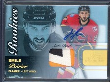 2015-16 Fleer Showcase Flair Materials Autographs Patch #60 Emile Poirier 38/65