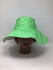 Beach Hat Wide Brim Mint Green Cotton Summer Sun N Sand OSFM 4.5  Brim Vacation