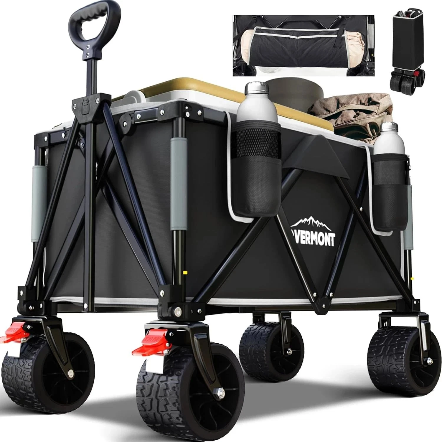 Overmont All Terrain Folding Wagon Black Outdoor Portable Stroller Heavy Duty
Opens in a new window 