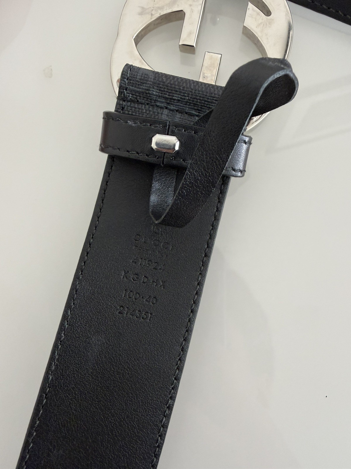 GUCCI Logo Canvas GG Supreme Belt Size 100 GENUINE image 4