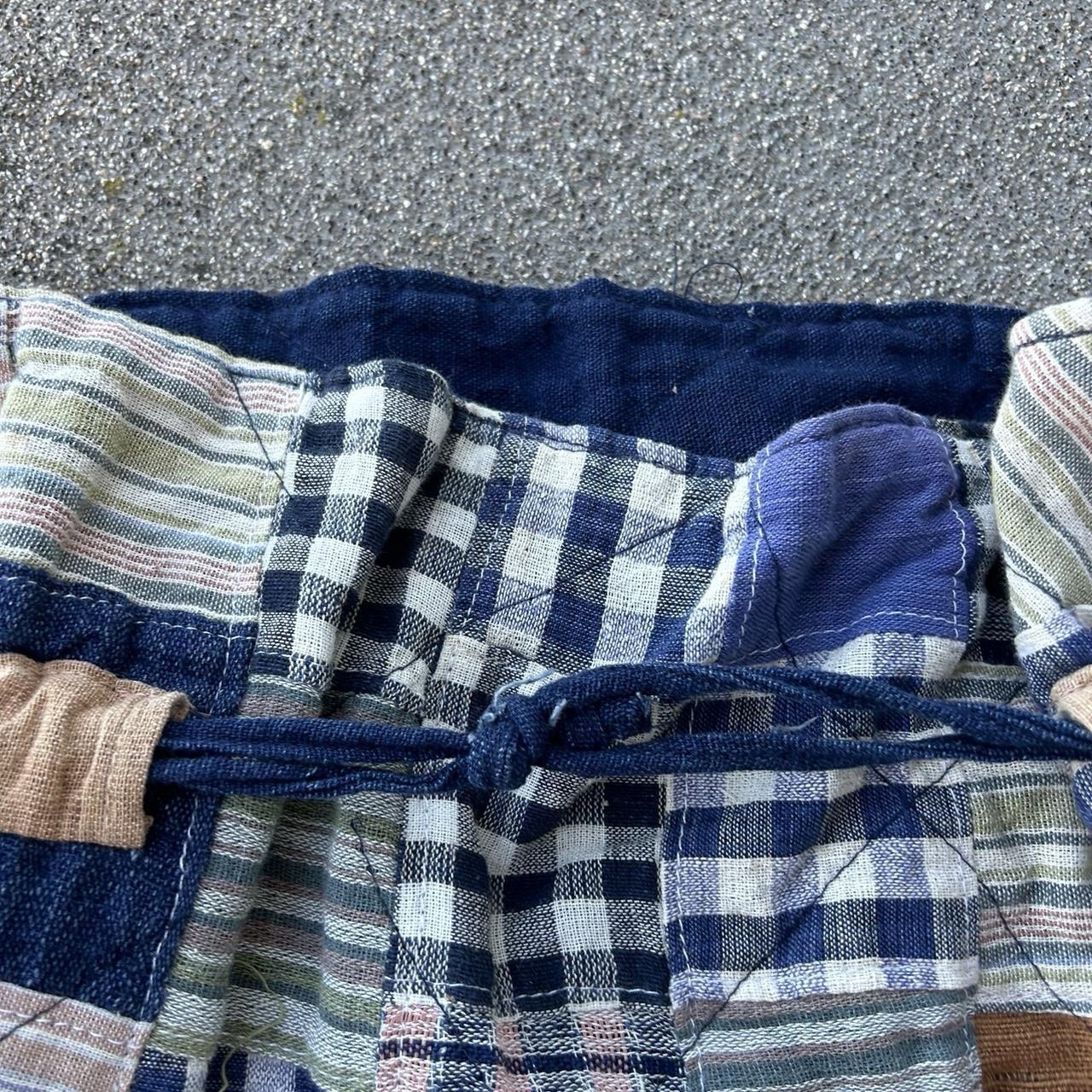 Unique Handmade Fabric Patchwork Drawstring Bag S… - image 4