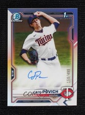 2021 Bowman Draft Chrome Pick Refractor 159/499 Cade Povich #CDA-CPO Auto 0mn2