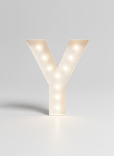 36" Vintage Marquee Letter Y - The Original  LED Light-Up Event Letter