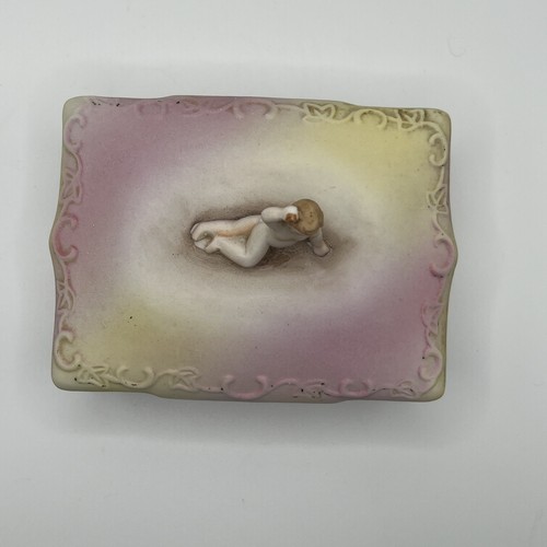 VINTAGE Hal-Sey Fifth Japan Trinket Box Cherub Romantic Decor Coquette SPRING - Picture 15 of 15