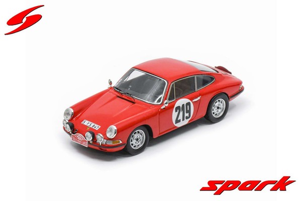 Spark S6607 1/43 Porsche 911S 2.0 NO.219 3. Rallye Monte Carlo 1967 Modellauto-image