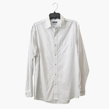 Van Heusen Originals Classic Fit Button-Down Dress Shirt Men Sz M 15/15.5 White