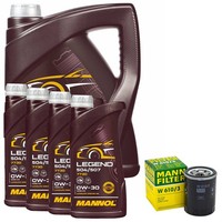 MotoröL Set Mannol 0W-30 Legend 504/507 9 Liter + ÖLfilter FüR Mitsubishi 2.4