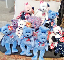 Lot 12 Beanie Babies  1 Buddy ALL PATRIOTIC All NEW  