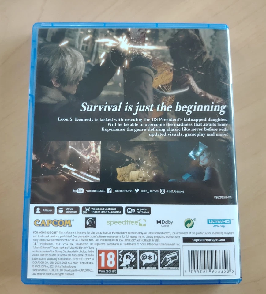 RESIDENT EVIL 4 REMAKE PS5 UK NEW (GAME IN ENGLISH/FRANCAIS/DE/ES/IT), photo 3 sur 3