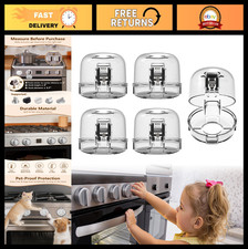 Heat Resistant Stove Knob Covers - 5 Pack Child Proof, Oil-Proof, Pet-Friendly,