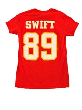 Taylor Swift #89 T-Shirt Chiefs Red Jersey Women’s Small Kansas City