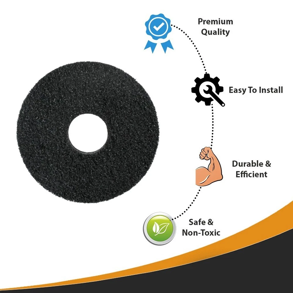 Paquete de 2 aptos para orbitador de vacío Oreck almohadilla de tira negra # 437-071, 437071 Foto 4 de 4