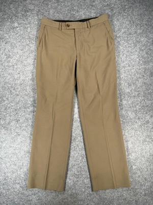 Alberto Pants Mens 33x32 Brown Comfort Fit Kevin Ceramica Dress Workwear