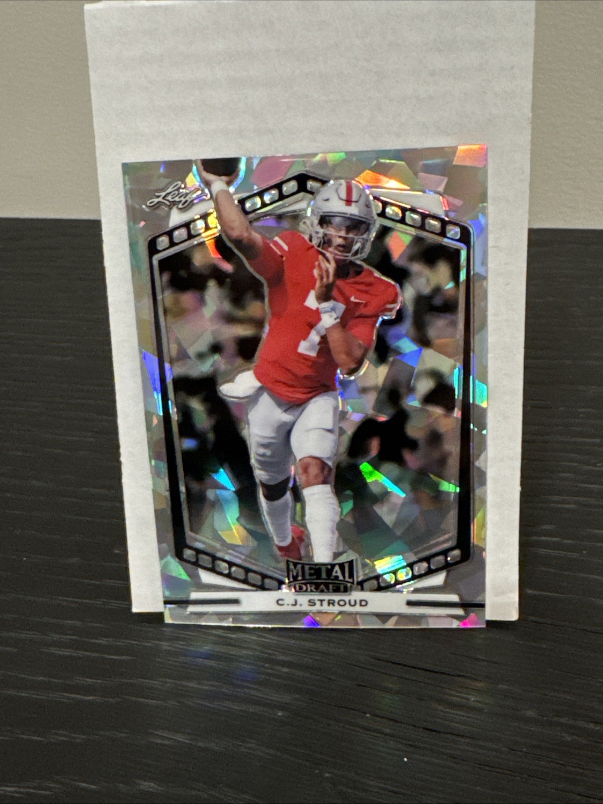 2022 Leaf Metal Draft C.J. Stroud Silver Cracked ICE #B-CJS Buckeyes Texans