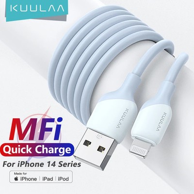 KUULAA MFi Certified Lightning Cable for iPhone 2.4A Fast Charging Cord 1m/2m