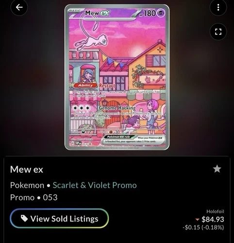 Mew ex SVP 053 Pokemon TCG Scarlet Violet 151 Black Star Promo Full Art Card LP