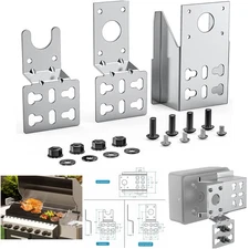 Stainless Steel Barbecue Grill Rotisserie Motor Bracket Set Universal