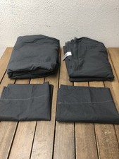 WEST ELM Twin Sheet Set 100% Organic Cotton Percale Dark Gray 4Pc New Open Box