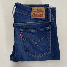 Levi's Womens Blue Super Skinny Stretch Jeans Size 28 Measured Very Good JFAM7