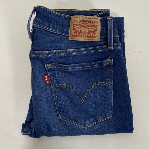 Levi's Womens Blue Super Skinny Stretch Jeans Size 28 Measured Very Good JFAM7