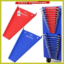 2-Pack Magnetic Wrench Organizer for 32 Wrenches—SAE & Metric Storage Solution