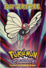 POKEMON STICKER, Butterfree A&A Vintage vending machine sticker MADE IN USA 1999