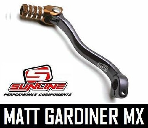 Sunline Levier de Vitesse Motocross MX Alloy Pli Pointe Kawasaki KX450F 06-08 - Picture 5 of 6
