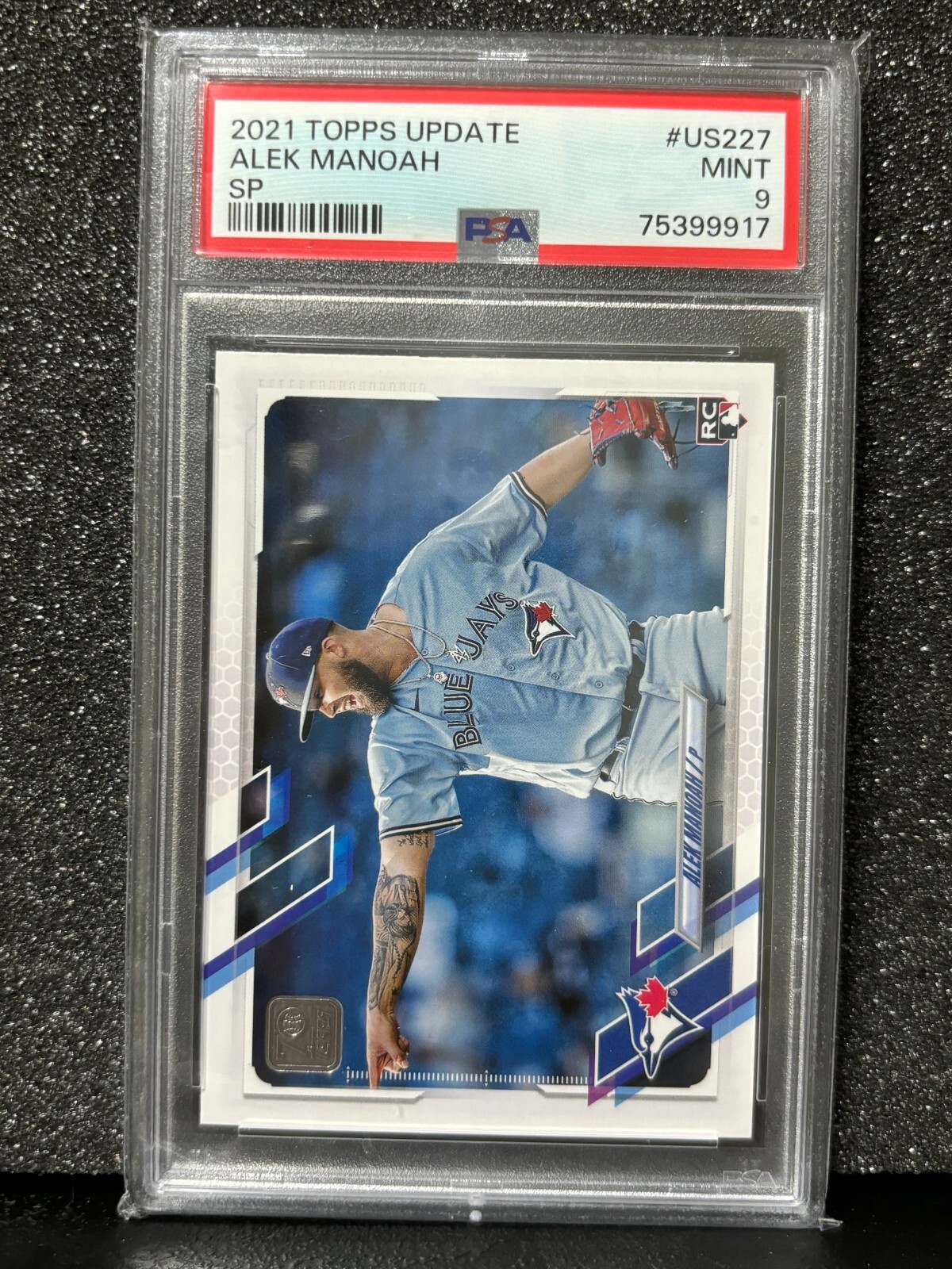 2021 Topps Update Alek Manoah #US227 RC Rookie SP PSA 9 Toronto Blue Jays