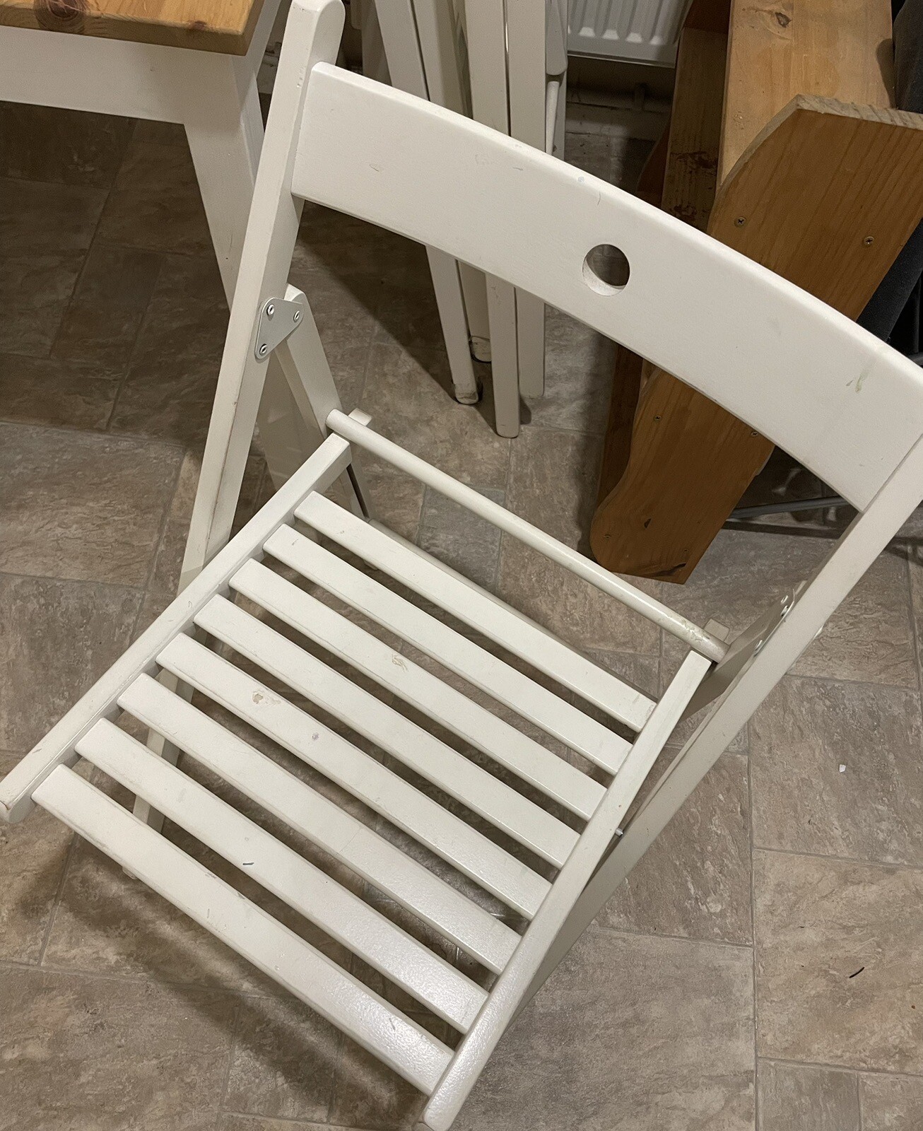 ikea lerhamn square dining table White Legs With Wooden Worktop 3