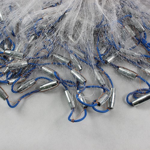 10/14/18/22FT Hand Cast Fishing Net Mesh Spin Network Bait Fish Net +Sinker Net - Picture 11 of 31