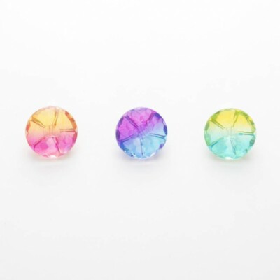Regenbogen Einhorn Farben Knopf Rund Kunststoff Schaft Neuheit