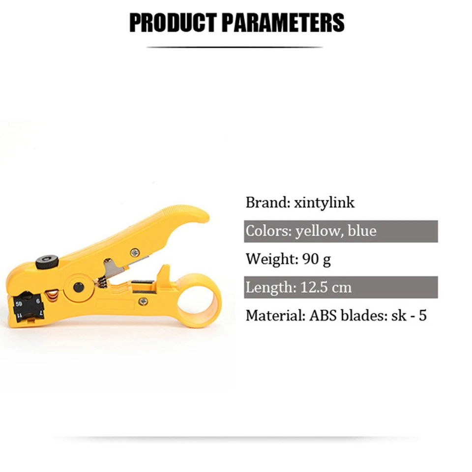 Rj45 Cable Stripper RJ45 cuting Crimper Pliers for UTP STP RG59 RG 6/7 RG11 RJ45 - Image 4 of 4