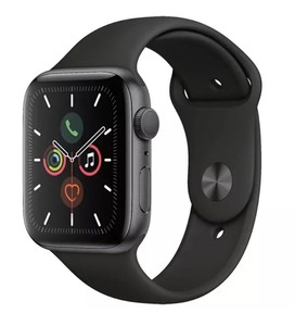 apple watch series 5 44mm space grey with black sport band