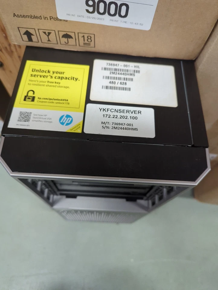 HP Proliant ML350P Gen8 Tower Server E5-2609V2 2.5GHz 4-Core 4GB DDR3 736947-001 - Image 3 of 4