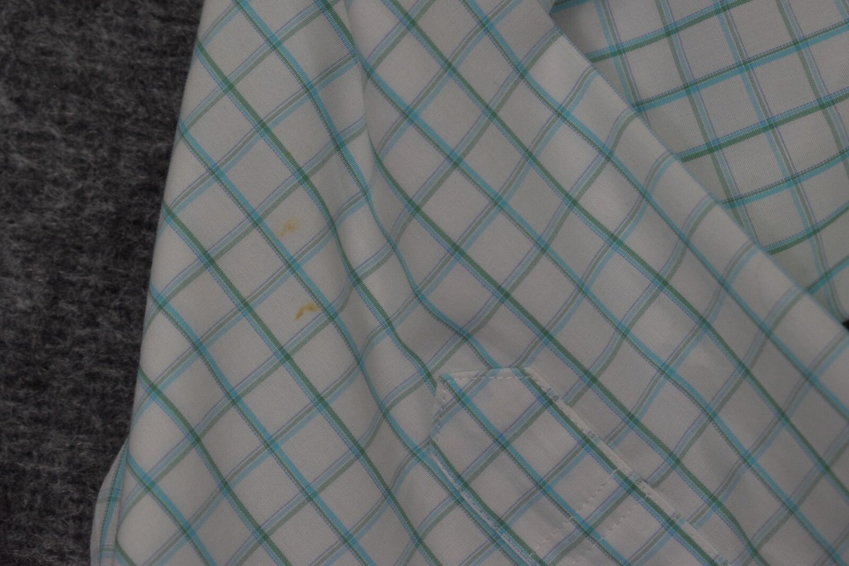 Brooks Brothers Shirt 15 1/2 33 Slim Green Blue Check Button Up