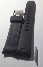 Omega 22mm Black Rubber Seamaster Planet Ocean Bracelet watch Bracelet Band