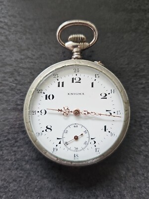 Antike Enigma Mechanische Taschenuhr Pocket Watch 5-3